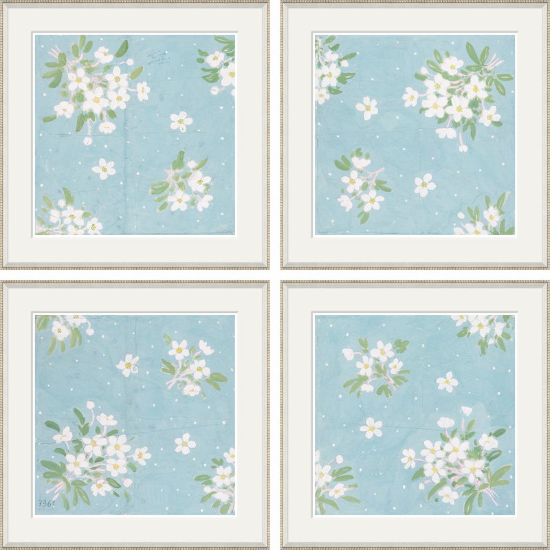 «Roses de Noel I-IV (Var.1)» par Paule Marrot - reproduction de cadre photo unique de 4 pièces
