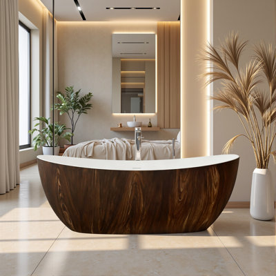 67" Solid Surface Freestanding Bathtub