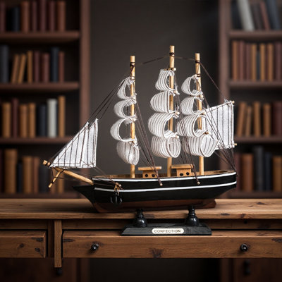Wooden Model  Sailing Ship Model Sailboat Decor Mayflower