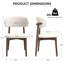 Chaise de salle à manger d'appoint en bois massif rembourrée (lot de 2)-133985233