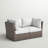 Patio Wicker Loveseat with Cushions, Fully Assembled