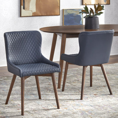 19.25'' H Tufted Faux Leather Upholstered Side Chair