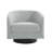 Applewold Upholstered Light Gray Chenille Swivel Barrel Chair with Solid Wood Base-258347164