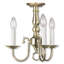Lustre classique / traditionnel à 3 lumières de style bougie Benedetto