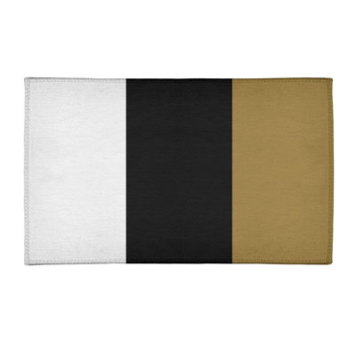 Tapis noir/beige zone