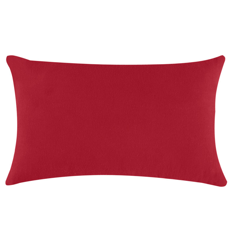 Brushed Cotton Pillowcase - Blue, Red