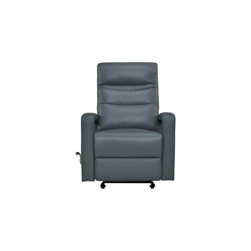 Fauteuil inclinable, cuir bleu-gris et similicuir, Blue-Grey