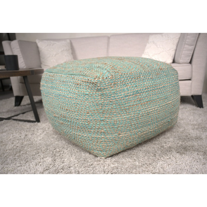 Grand repose-pieds Forest, beige turquoise