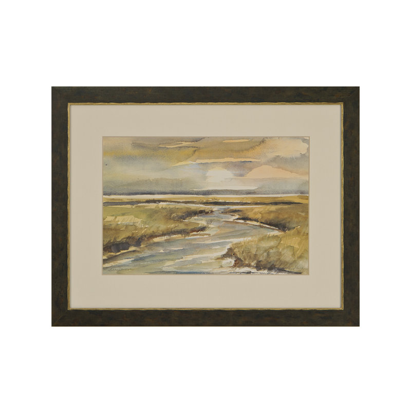 Golden Marsh - peinture encadrée