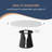 Vera 5/7 Pieces Modern Dining Room Sets, Pre-Assembly Round Dining Table Sets, Glossy Sintered Stone Tabletop Kitchen Dining Table Set With PU Upholstered Chairs-1582342088-1582342090-1610133268