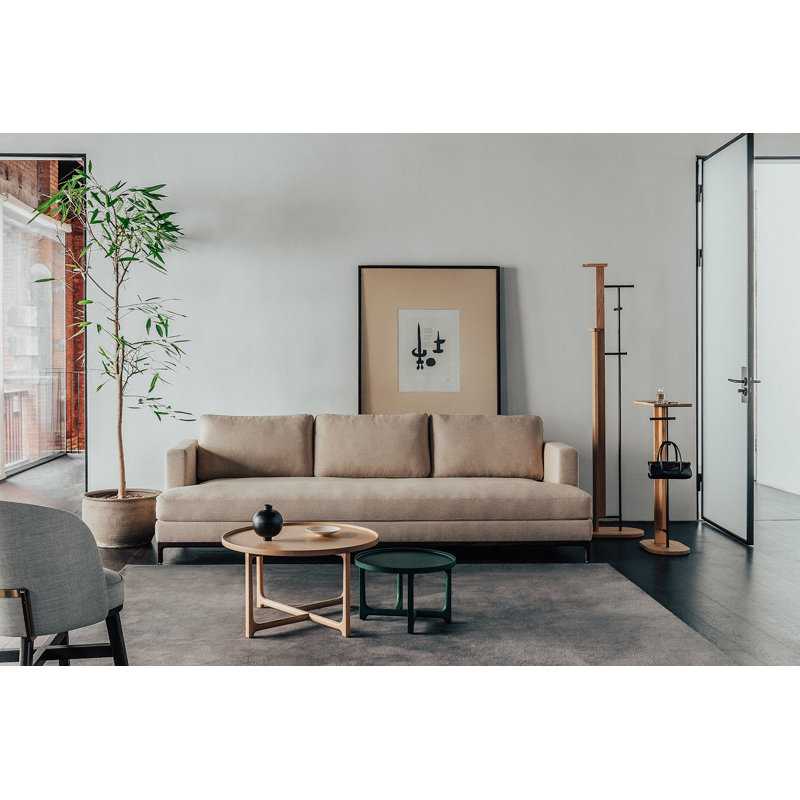 Qi Three Seater, Manhattan 805, Natural Walnut