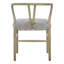 Heer 51cm H Upholstered Slat Back Side Chair in Brown