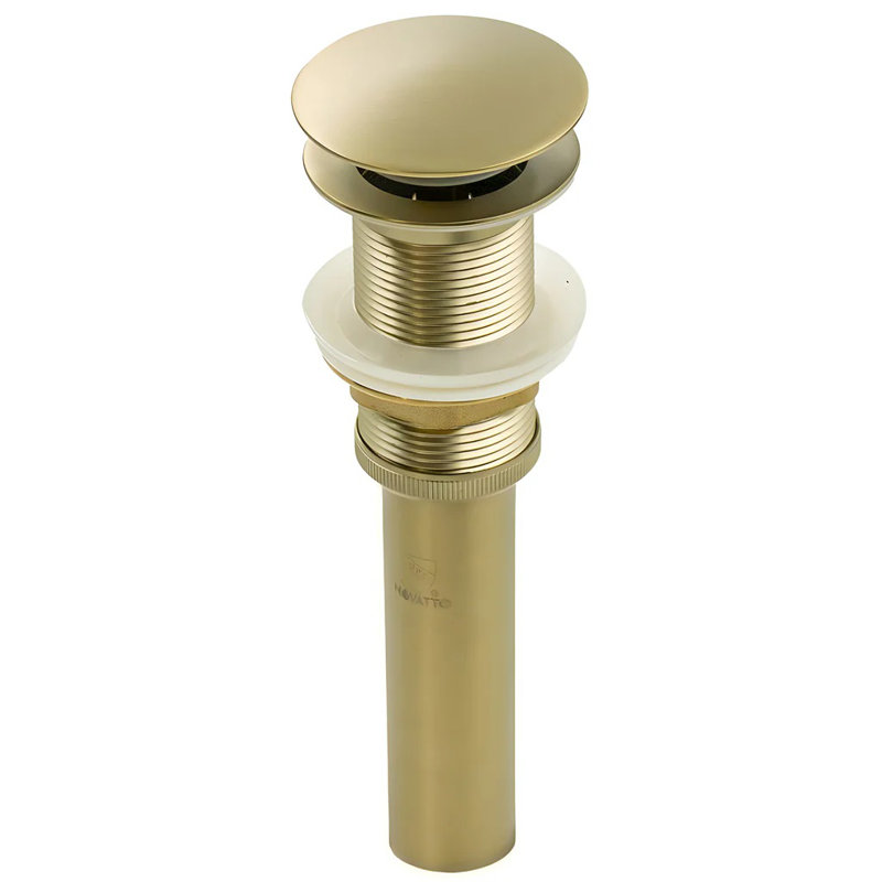 Novatto Pop-up Drain without Overflow, Satin Brass