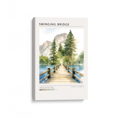 «Swinging Bridge, Yosemite», reproduction d'art sur toile