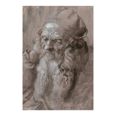 Tête d'un vieil homme par Albrecht Dürer - Estampe numérique