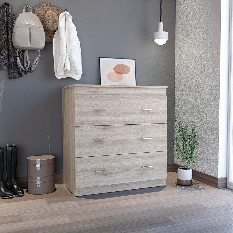 Commode Calvetta 3 gris clair