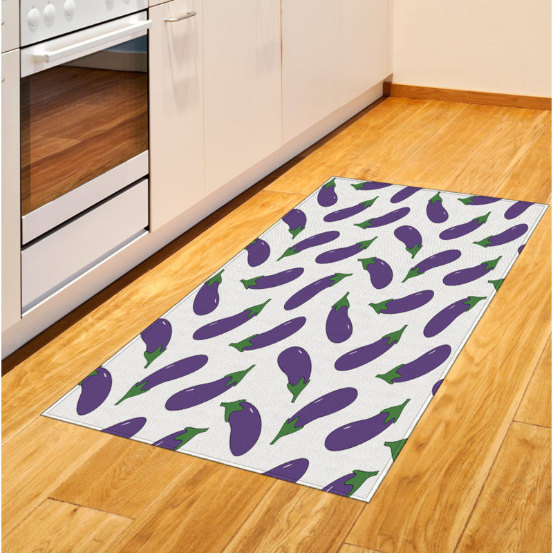 Eggplant High Density Long Fiber Poly Threads Decorative Area Rug Carpet, Rectangle 2'7" x 5'