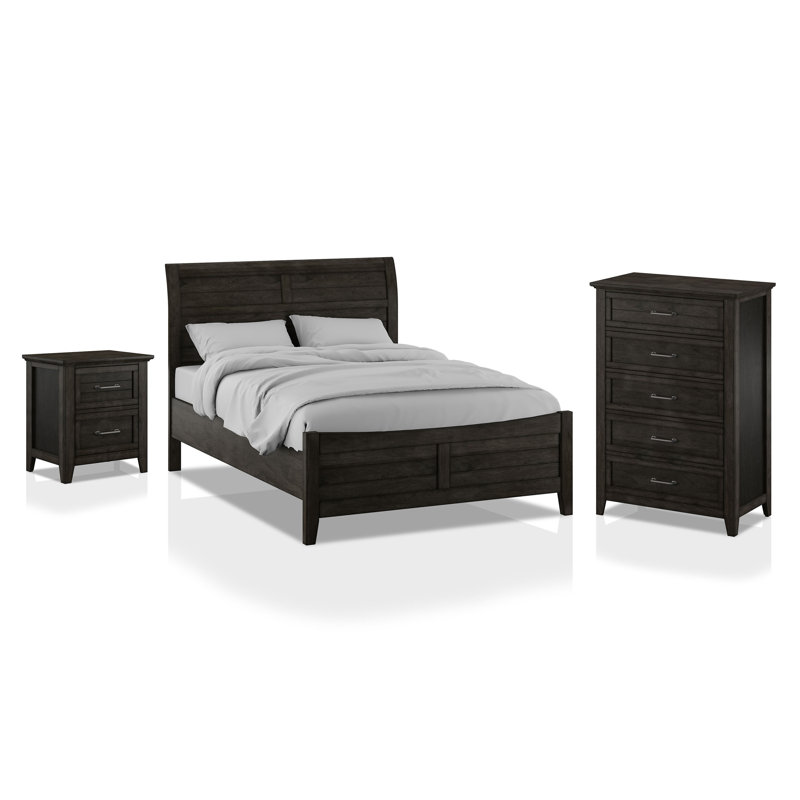 Ensemble de chambre à coucher 3 pièces Delonia, Grand