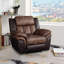  Fauteuil inclinable à mouvement capitonné en tissu poli, confort réglable sur mesure, soutien structuré, brun chaud