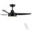 YUHAO 42-Inch 3-Blade Matte Black DC Motor Modern Contemporary LED Ceiling Fan-42 in x 42 in x 10.34 in