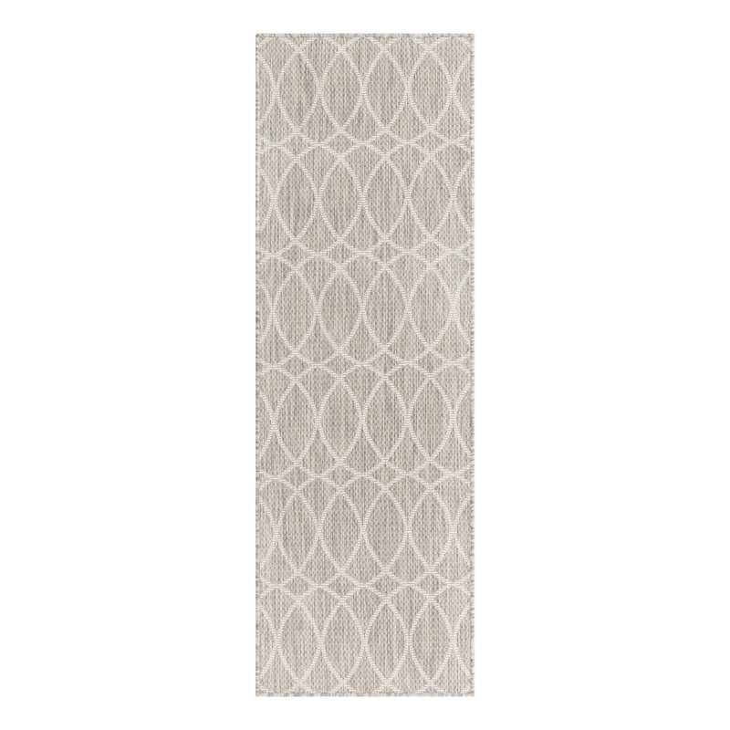 Tapis treillis d'extérieur gris clair, Tapis de couloir 2 pi x 6 pi