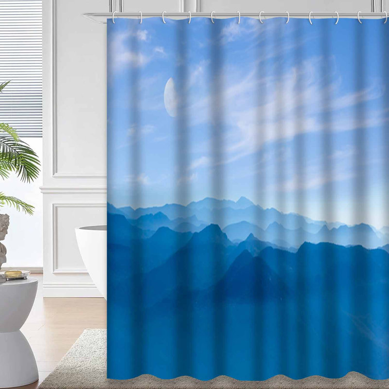 Rideau de douche Blue Mountain Sky Foggy Hill, L 72 po x l 78 po
