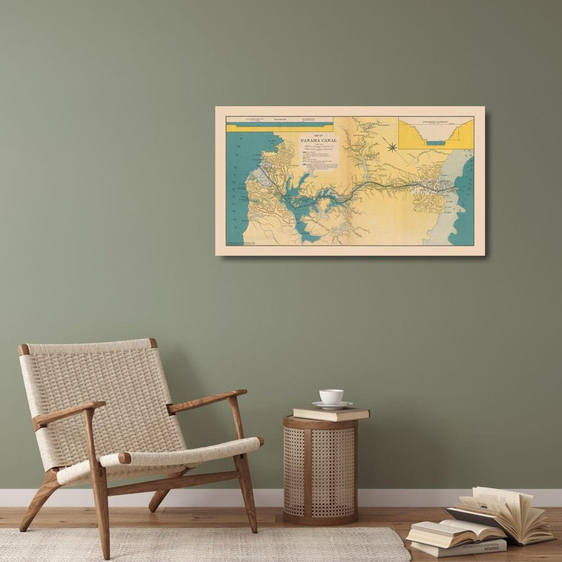 Art sur toile tendue Lark Manor ™ Hammond Gallery: Central America Panama Canal - Hammond 1910 ITPC0001, H 24 po x l 40 po