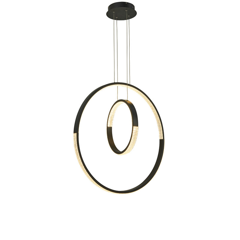 Luminaire suspendu Ezra Thumprints, Noir