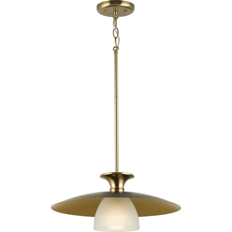 Luminaire suspendu conique à 1 lumière Willer, Bronze brossé
