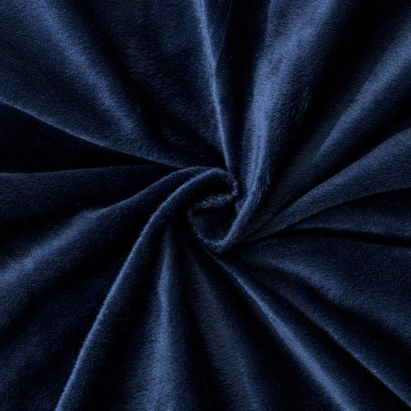 3 Pieces Comforter Cover Set, Flannel Duvet Cover Set With Zippered - NTBAY, Queen, Navy Blue