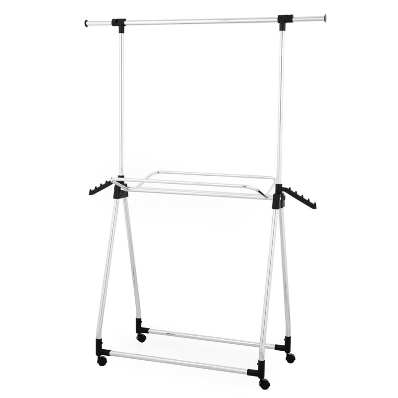 Wilcoxen Adjustable Rolling Clothes Racks