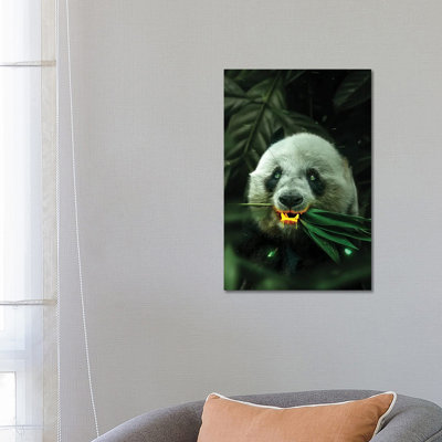 Gold Panda 1 Piece Wrapped Canvas Painting