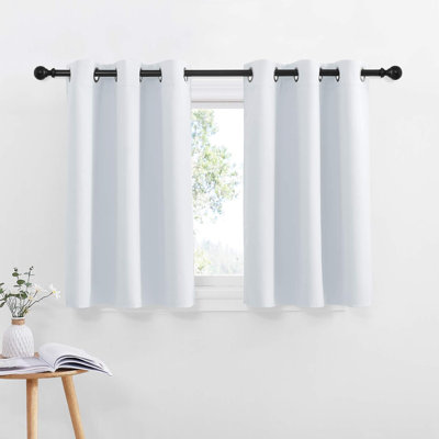 Cantonnières occultantes pour rideaux, rideaux isolants à œillets rustiques de style campagnard pour cuisine / salle de bain / sous-sol, 2 panneaux.