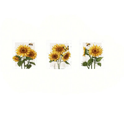Farmhouse Vintage Rustic Country Farm Wall Art 3-in-1 Pack, 16W x 12L, for Living Room