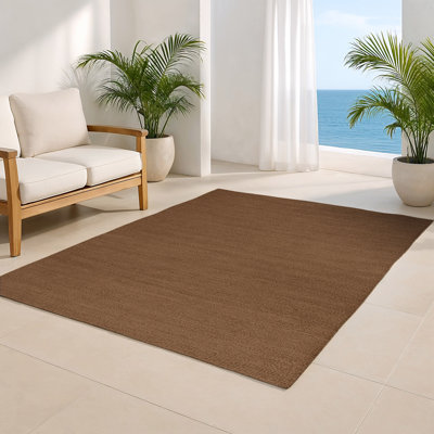 Tapis brun uni d'intérieur et d'extérieur