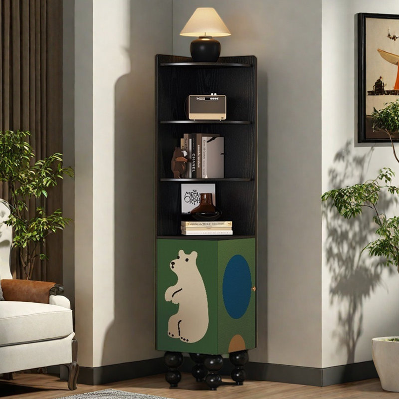 Modern interesting pattern corner bookcase