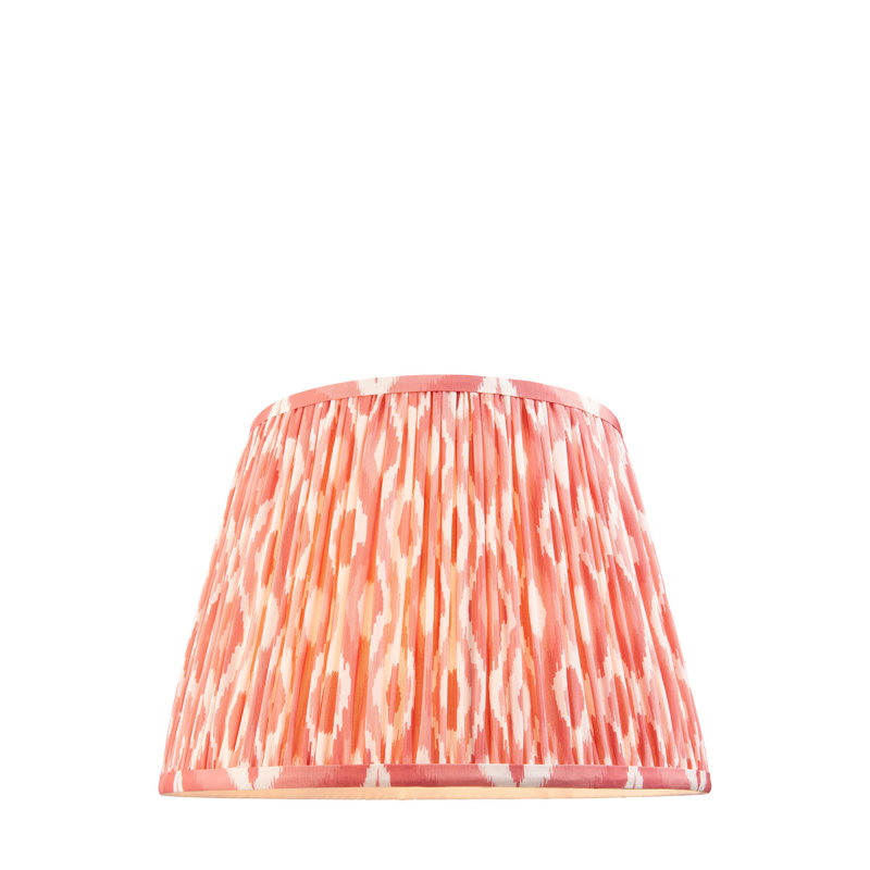 Ikat Lamp Shade, Orange, 24cm H x 25cm W x 35cm D