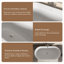 Skysea 59 po. X 31 1/9 po. Baignoire de trempage autoportante en acrylique, avec drain 2 po., Blanc brillant
