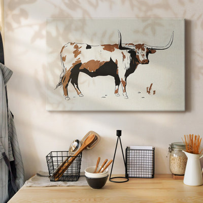 Terre Cotta Steer III-Toile tendue avec châssis