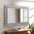 Bosmat Glass Framed Rectangle Wall Mirror Bathroom Accent Mirror Decorative Vanity Mirror