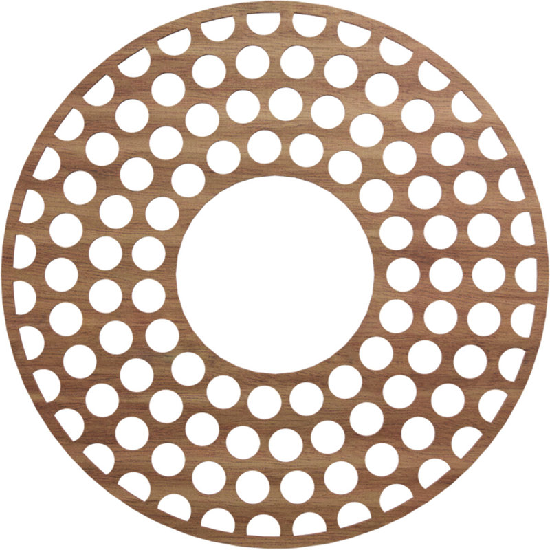 Médaillon de plafond en bois Fink, H 26 po x l 26 po x P 0,38 po, Noyer