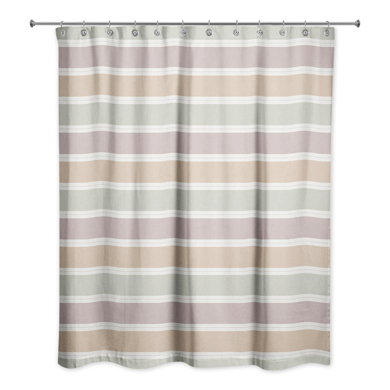 Rideau de douche simple rayé Ambriz
