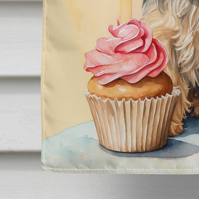 Drapeau «Happy Birthday House», Yorkshire Terrier brun