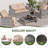 4-Piece Outdoor Wicker Sofa Set with Loveseat, Cushioned Seating & Glass Coffee Table-1592485763