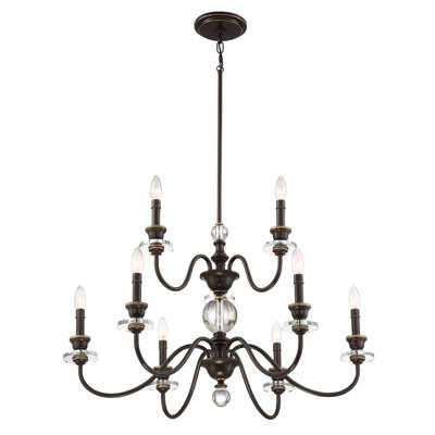 Enders 9 - Light Dimmable Tiered Chandelier