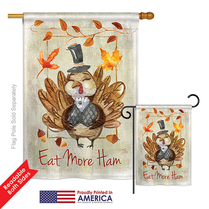 Double Sided Polyester Thanksgiving Flag Set