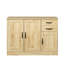 Modern Wood Buffet Sideboard With 2 Doors&1 Storage And 2Drawers -Entryway Serving Storage Cabinet Doors-Dining Room Console, 43.3 Inch, Oak
