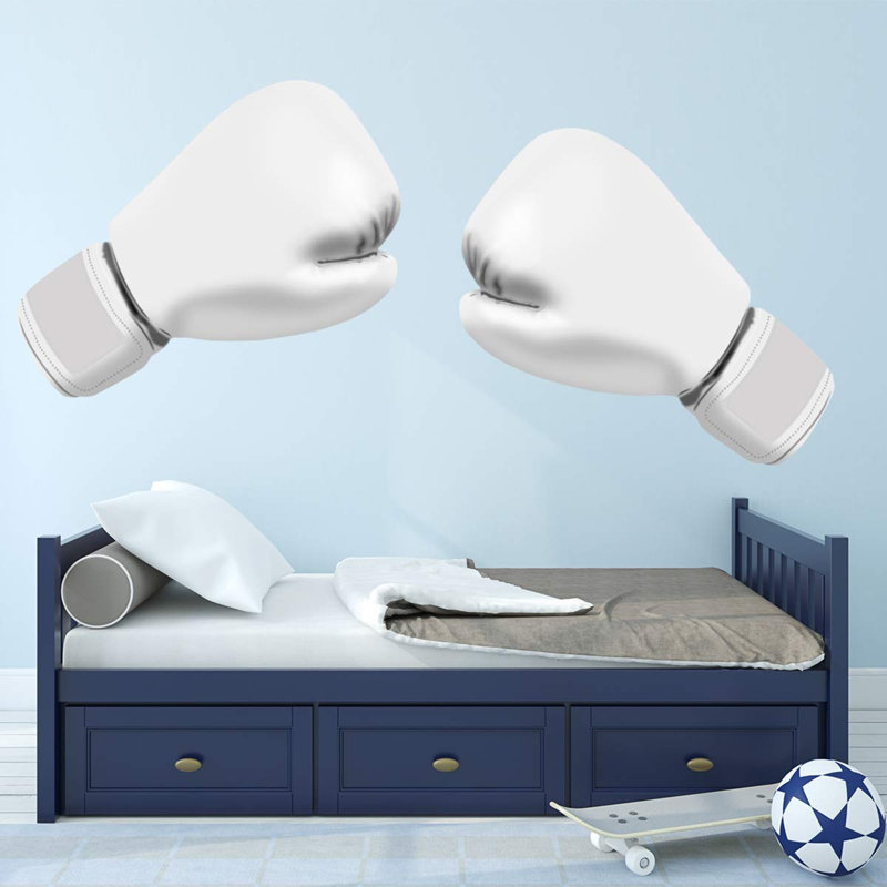 Adhésif décoratif gants de boxe Home Gym, H 48 po x l 30 po, Blanc
