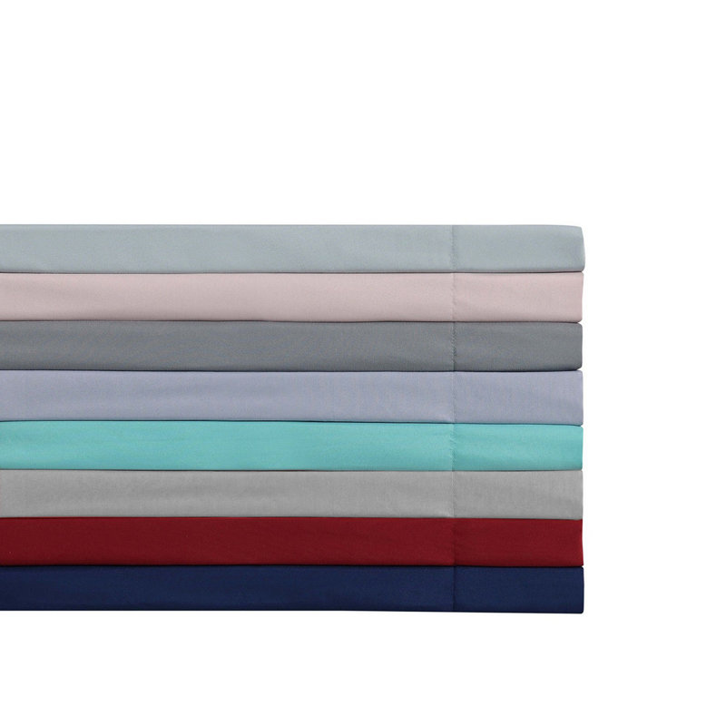 My World Solid Sheet Set, Sky Blue, Full Sheet Set with 2 Pillowcases