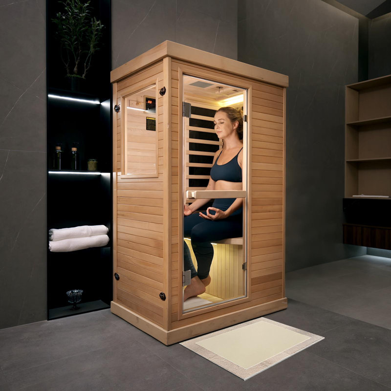 Sauna infrarouge pour 1 personne avec chromothérapie et Bluetooth
